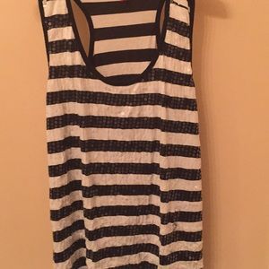 Sequined racerback tank top